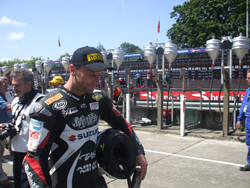 A delighted Bruce Anstey after the race